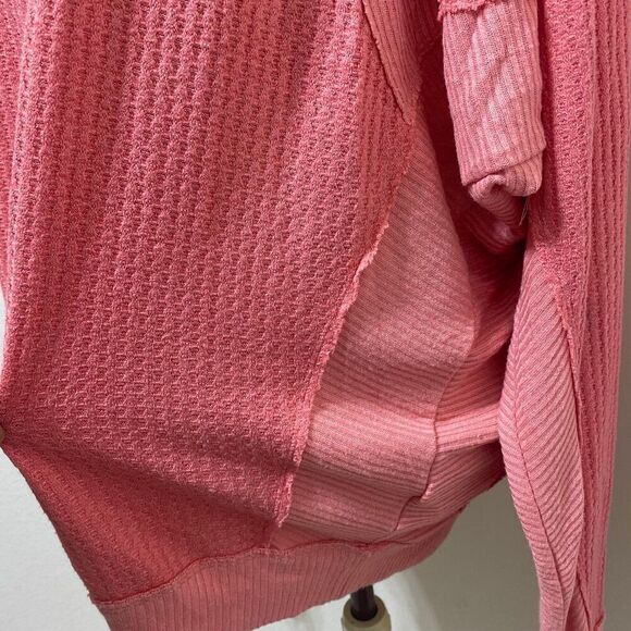 Free People We The Free Womens Santa Clara Thermal V Neck Top Size Medium - Picture 7 of 9